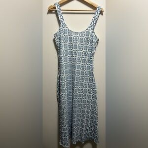 Billy j Blue And White Midi Dress Size 12